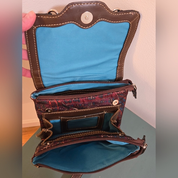 Chaps jeweltone paisley crossbody purse - Picture 10 of 10